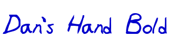 Dan's Hand Bold フォント